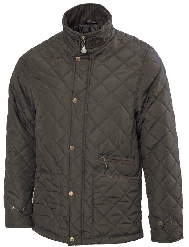 Indicode Heren INWess Quilted Jacket | Gewatteerd jack met capuchon Army S