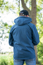 Afbeelding in Gallery-weergave laden, Mats, softshell jack heren, in navy melange, met afneembare capuchon, van Nordberg