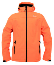 Afbeelding in Gallery-weergave laden, Eldgrim softshell jack voor heren in oranje met afneembare capuchon, van Nordberg