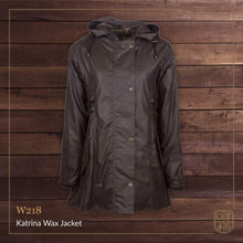 Afbeelding in Gallery-weergave laden, Katrina Hooded wax jas in bruin
