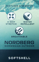 Afbeelding in Gallery-weergave laden, Mats, softshell jack heren met afneembare capuchon, in navy melange, van Nordberg