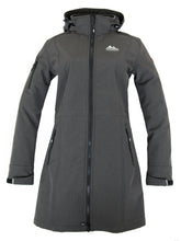 Afbeelding in Gallery-weergave laden, Gisella, is een lang model dames softshell jas van Nordberg in Black melange