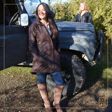 Afbeelding in Gallery-weergave laden, Katrina hooded wax jas in blauw