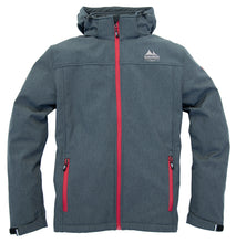 Afbeelding in Gallery-weergave laden, Mats, softshell jack heren, in navy melange, met afneembare capuchon, van Nordberg