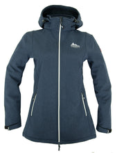 Afbeelding in Gallery-weergave laden, Ronda, 3/4 dames jas in navy melange met afneembare capuchon, van Nordberg