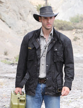 Afbeelding in Gallery-weergave laden, Cruiser, stoer oilskin jack voor heren, model motorjack, van Scippis
