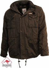 Afbeelding in Gallery-weergave laden, Newman wax jas voor mannen in antiek bruin, van Scippis