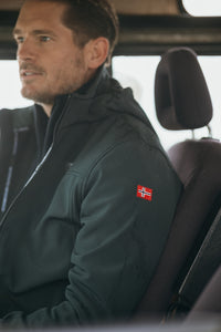 Eldgrim softshell jack voor heren in green met afneembare capuchon, van Nordberg