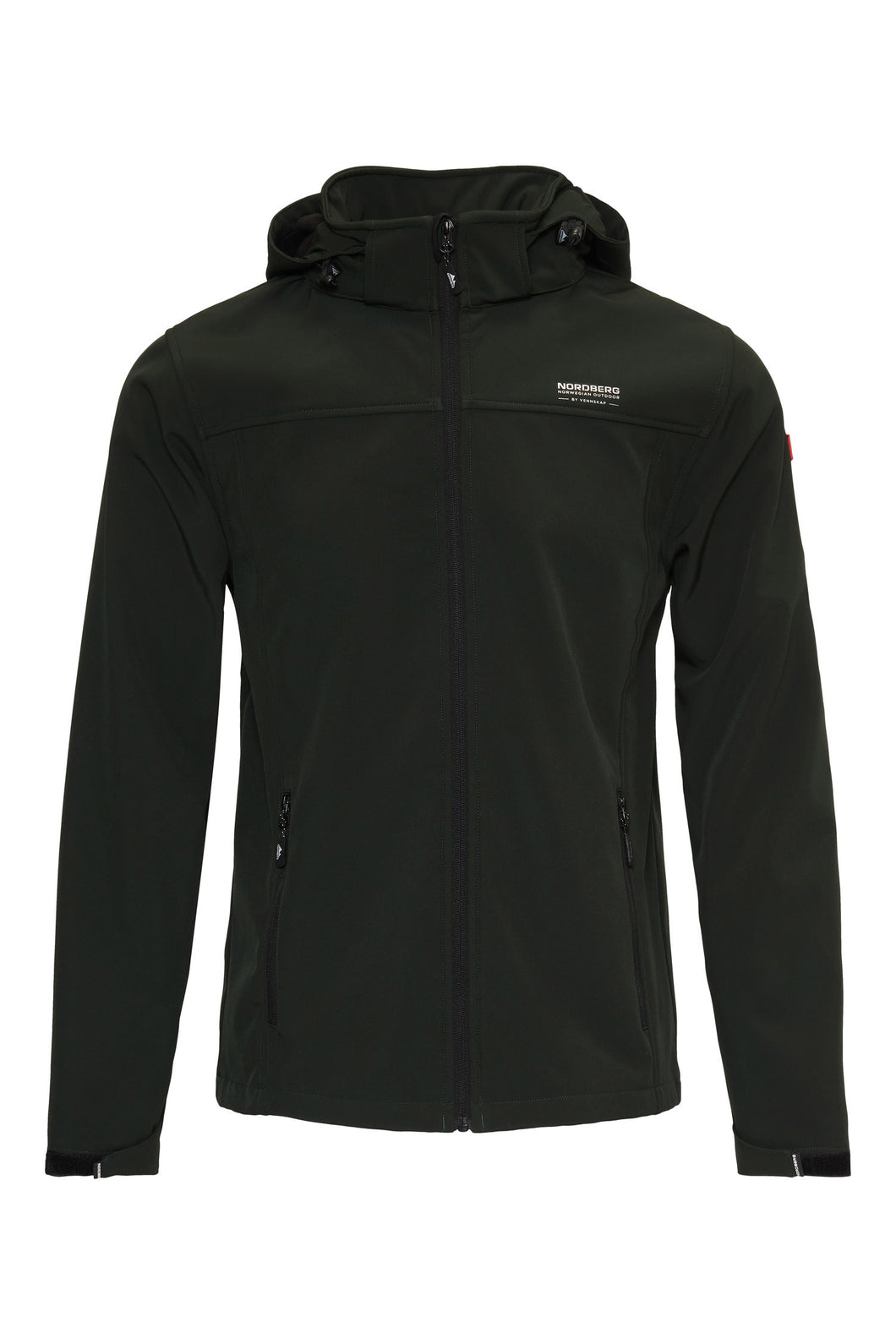 Eldgrim softshell jack voor heren in green met afneembare capuchon, van Nordberg