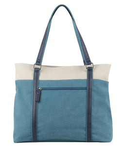 Beach bag lady, in blauw