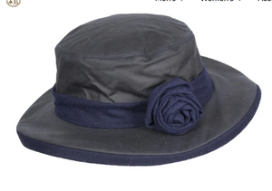 Rose, wax hoed dames in navy, van Oxford Blue